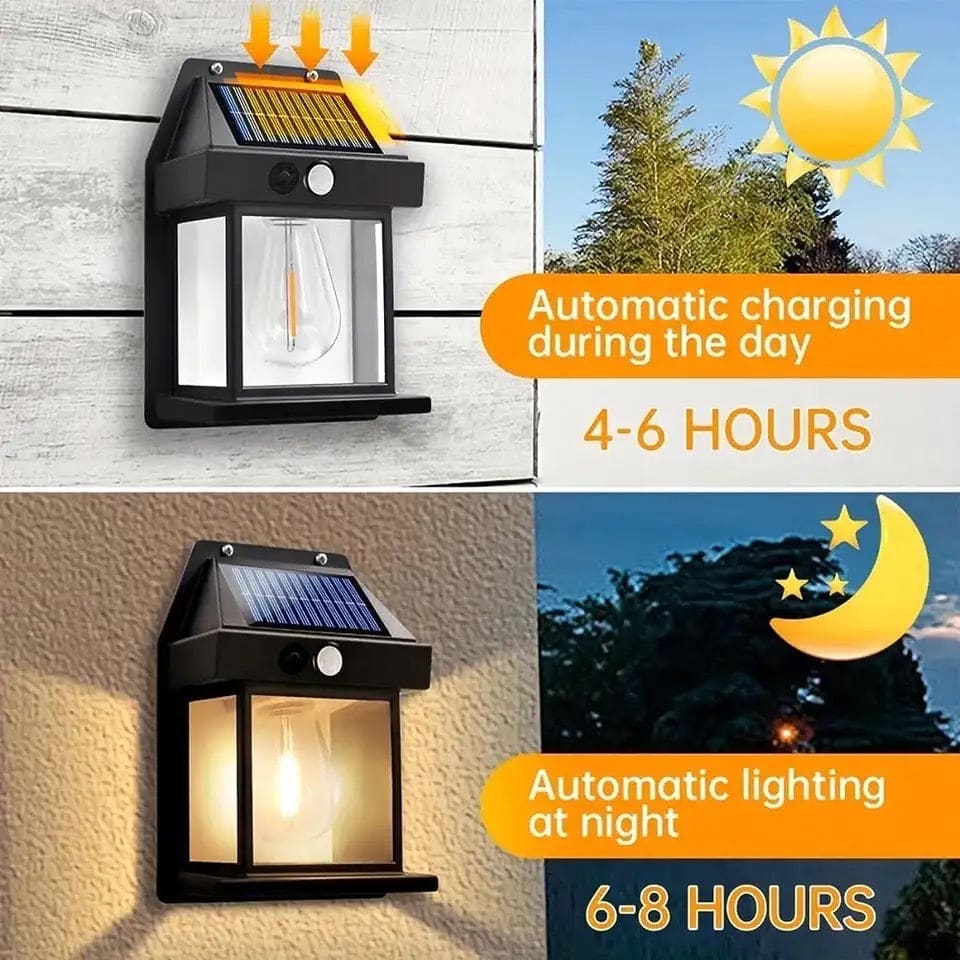 Outdoor Solar Lamp, Solar Tungsten Filament Lamp, Waterproof Intelligent Induction Lantern, Wireless Dusk to Dawn Porch Light, Outdoor Wall Light with Motion Sensor, Courtyard Garden Villa Lighting Night Light, Sunlight Prowered Motion Sensor Lamp Outdoor Solar Lamp, Solar Tungsten Filament Lamp, Waterproof Intelligent Induction Lantern, Wireless Dusk to Dawn Porch Light, Outdoor Wall Light with Motion Sensor, Courtyard Garden Villa Lighting Night Light, Sunlight Prowered Motion Sensor Lamp